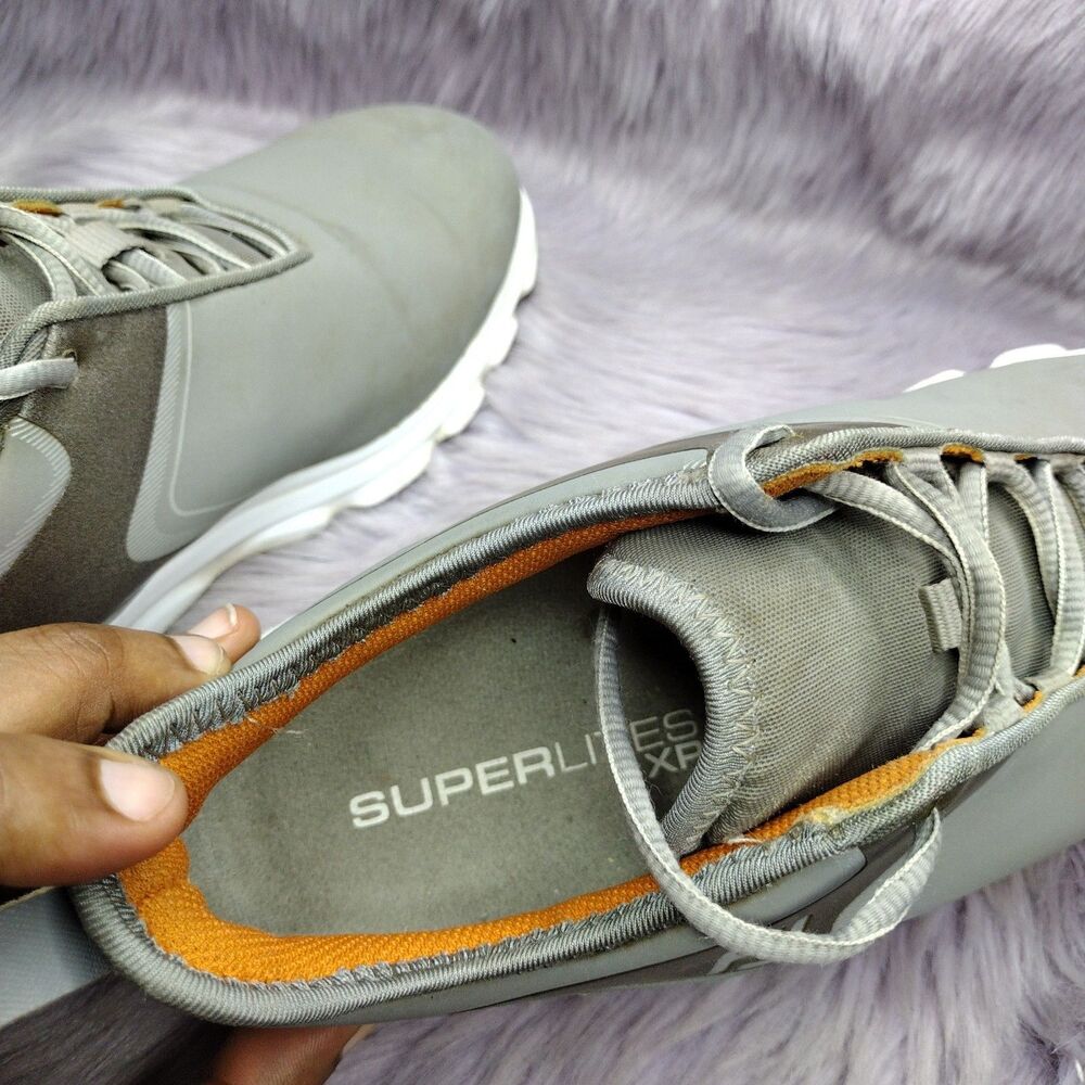 FootJoy SuperLites XP FJ Golf Shoes Sneakers Mens Size 8.5 Grey White 58073 - Picture 7 of 8